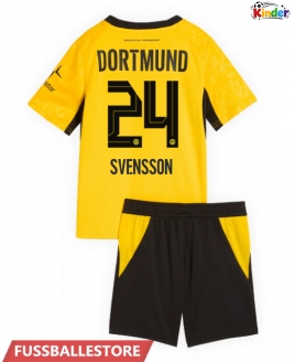 Günstige Borussia Dortmund Daniel Svensson #24 Heimtrikotsatz Kinder 2026-27 Kurzarm (+ Kurze Hosen)